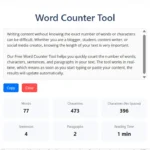 Word Counter Tool