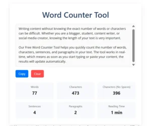 Word Counter Tool